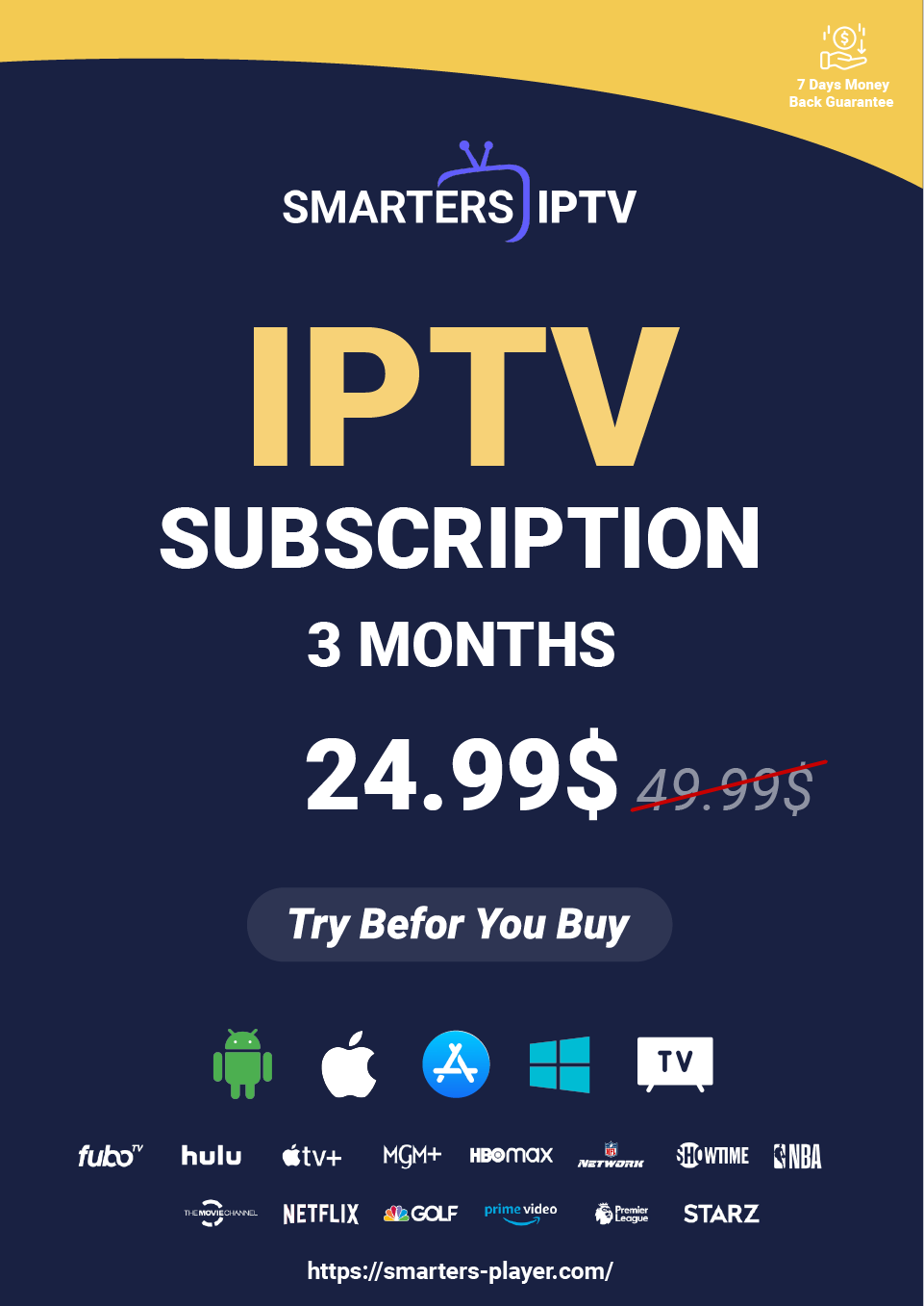 IPTV SMARTERS PRO - ABONNEMENT IPTV - Buy IPTV SUBSCRIPTION / IPTV SMARTERS LITE