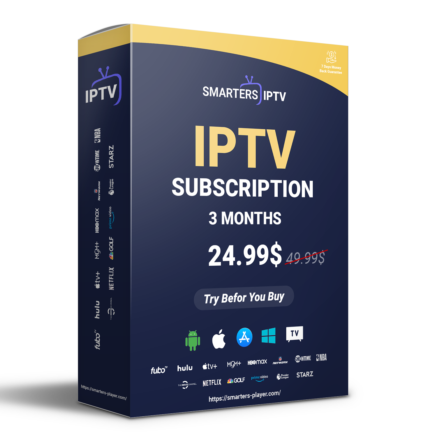 Suscripción IPTV Smarters Pro 3 meses / Abonnement IPTV Smarters Pro 3 meses